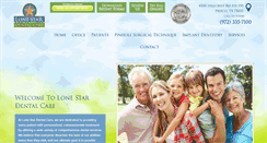 Desktop Screenshot of lonestardentalcare.com